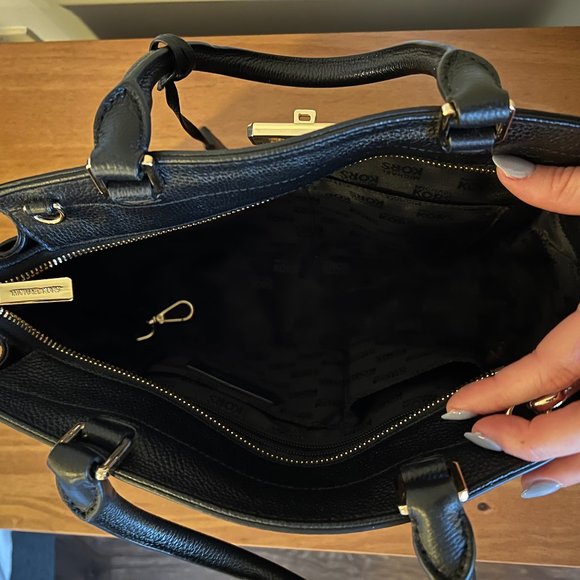 Michael Kors Black Soft Grained Leather Satchel Handbag - Picture 3 of 3